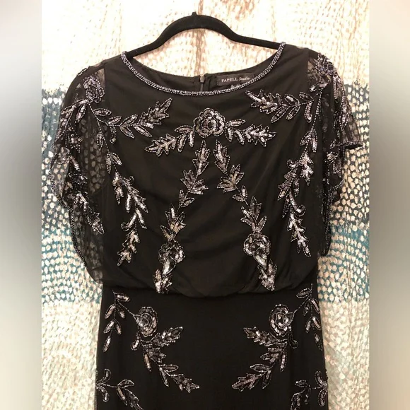 Adrianna Papell Studio Black Beaded Gown - Picture 10 of 14